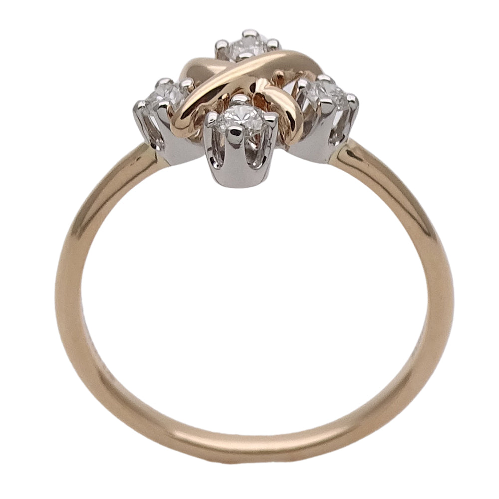 TIFFANY&Co. ティファニー ジャン シュランバージェ リング 指輪 750PG PT950 ダイヤモンド 約12号 レディース 磨き済み【中古】