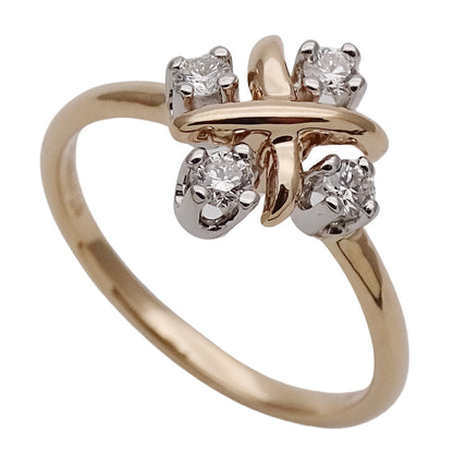 TIFFANY&Co. ティファニー ジャン シュランバージェ リング 指輪 750PG PT950 ダイヤモンド 約12号 レディース 磨き済み【中古】