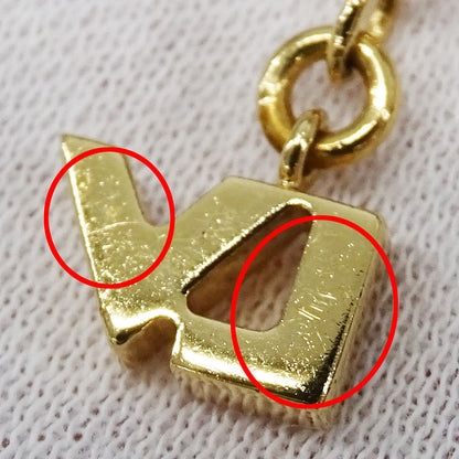 LOUIS VUITTON ルイ・ヴィトン パンダンティフ・ラブレターズ ネックレス メタル ゴールド シルバー レディース M75421 【中古】