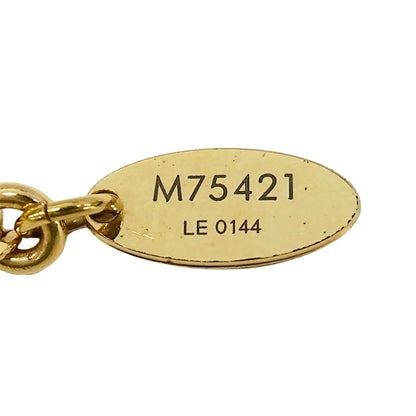 LOUIS VUITTON ルイ・ヴィトン パンダンティフ・ラブレターズ ネックレス メタル ゴールド シルバー レディース M75421 【中古】