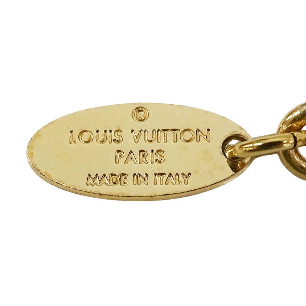 LOUIS VUITTON ルイ・ヴィトン パンダンティフ・ラブレターズ ネックレス メタル ゴールド シルバー レディース M75421 【中古】