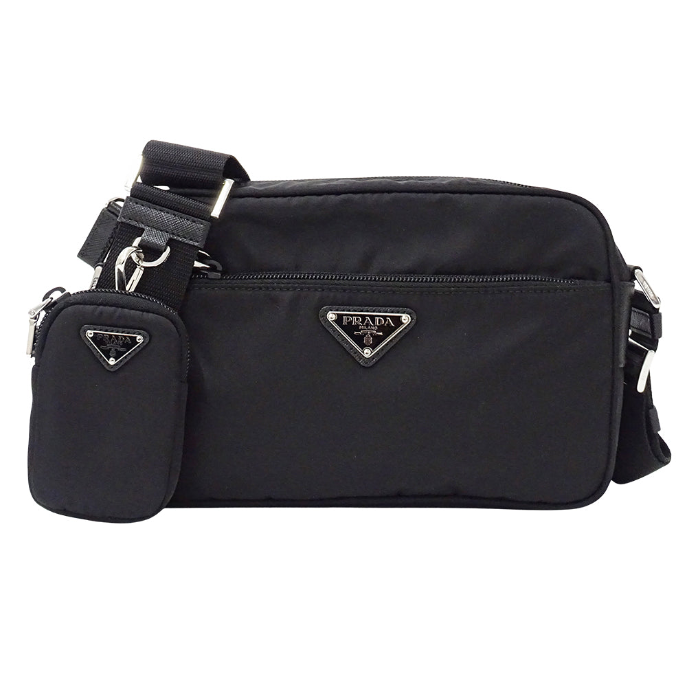PRADA プラダ ショルダーバッグ ブラック 1BC167 ナイロン レディース メンズ 【中古】