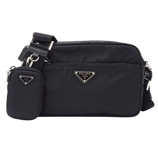 PRADA プラダ ショルダーバッグ ブラック 1BC167 ナイロン レディース メンズ 【中古】