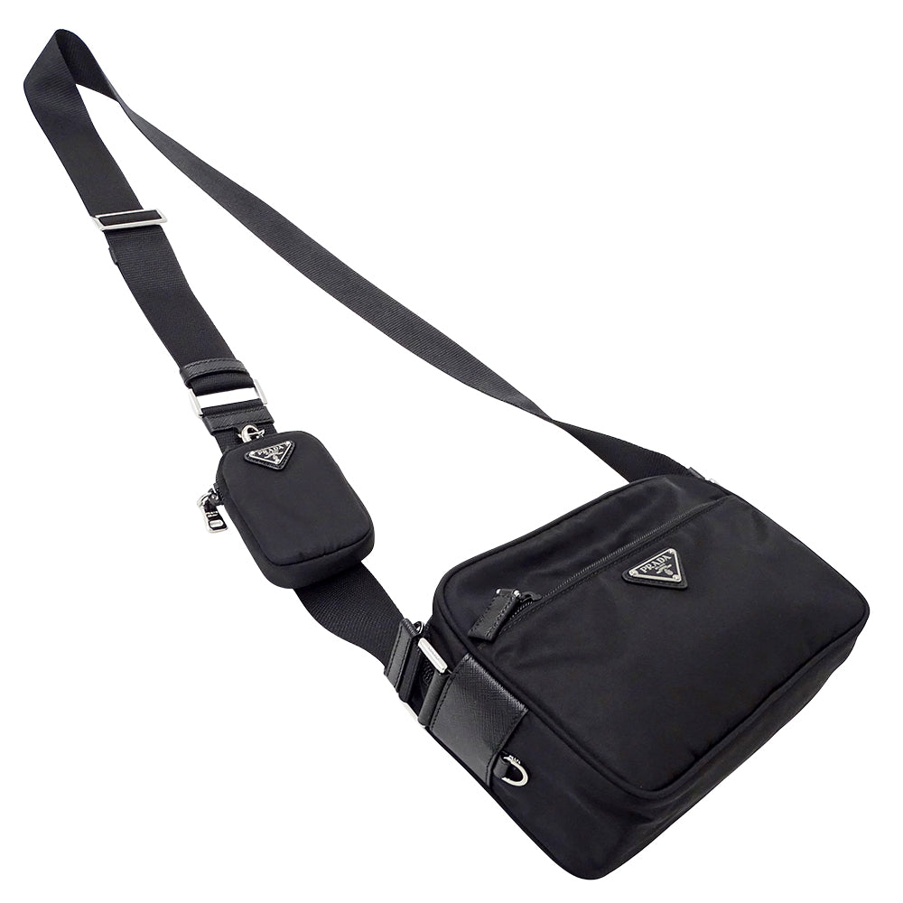 PRADA プラダ ショルダーバッグ ブラック 1BC167 ナイロン レディース メンズ 【中古】