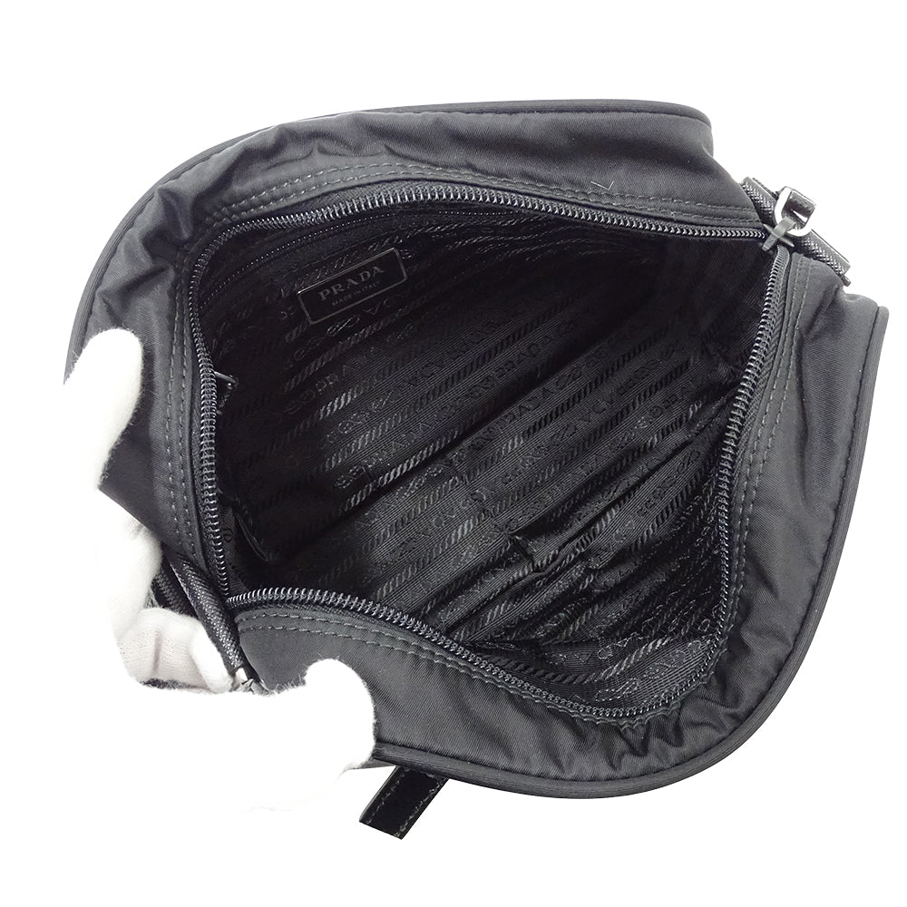 PRADA プラダ ショルダーバッグ ブラック 1BC167 ナイロン レディース メンズ 【中古】