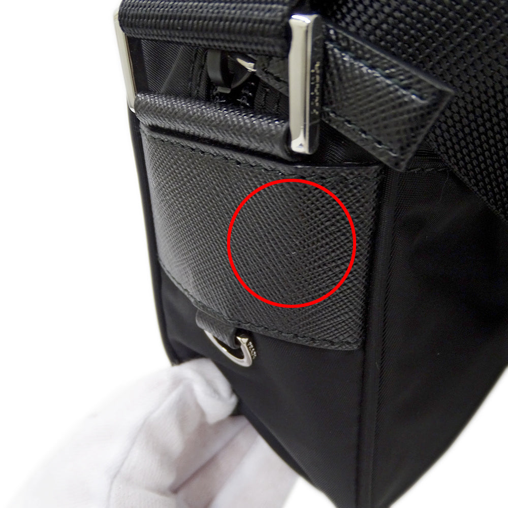 PRADA プラダ ショルダーバッグ ブラック 1BC167 ナイロン レディース メンズ 【中古】