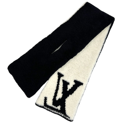 LOUIS VUITTON ルイ・ヴィトン マフラー・コンフィー マフラー・ストール ブラック ホワイト M79399 ウール レディース メンズ 【中古】