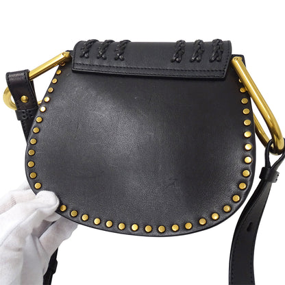 Chloe クロエ ハドソン ショルダーバッグ ブラック レザー レディース 【中古】