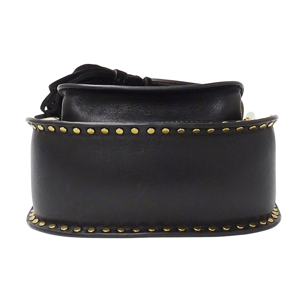 Chloe クロエ ハドソン ショルダーバッグ ブラック レザー レディース 【中古】