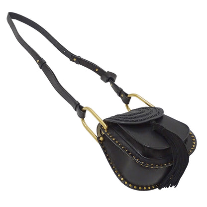 Chloe クロエ ハドソン ショルダーバッグ ブラック レザー レディース 【中古】