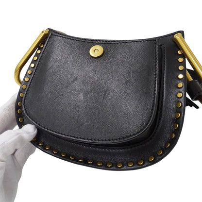 Chloe クロエ ハドソン ショルダーバッグ ブラック レザー レディース 【中古】