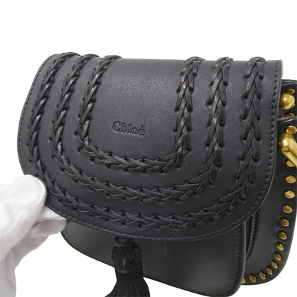 Chloe クロエ ハドソン ショルダーバッグ ブラック レザー レディース 【中古】