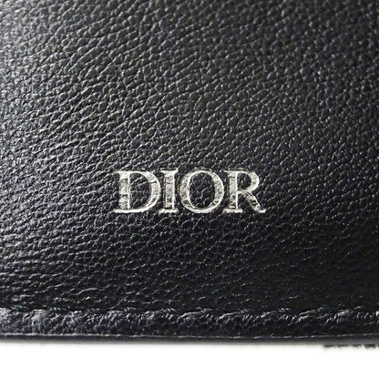Dior ディオール 三つ折り財布 オブリーク ネイビー ジャガード レディース 【中古】