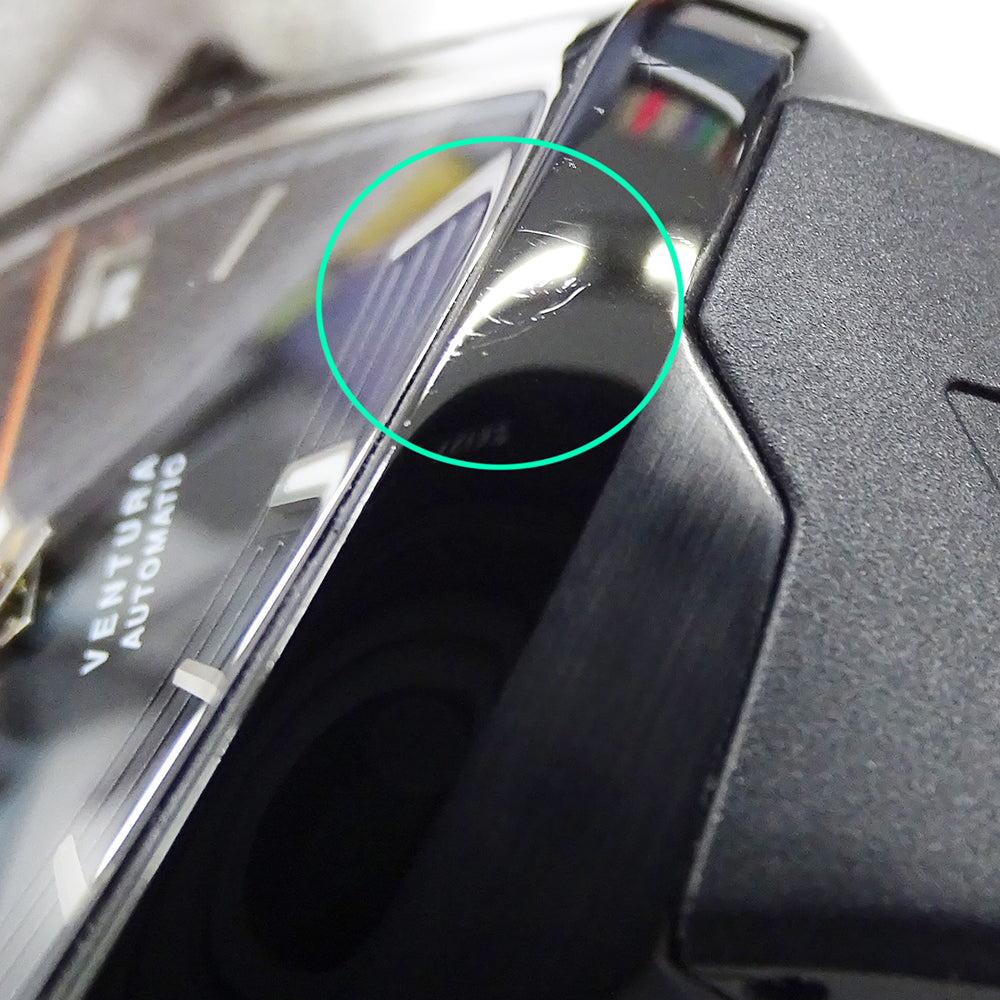 HAMILTON ハミルトン ベンチュラ エルヴィス80 H245850 メンズ 腕時計 デイト 自動巻き AT ステンレス SS ラバー ブラック 裏スケ 【中古】