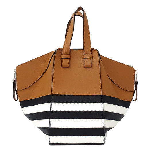 LOEWE ロエベ ハンモック ミニ 2wayバッグ ハンドバッグ ブラウン ブラック レザー レディース 【中古】