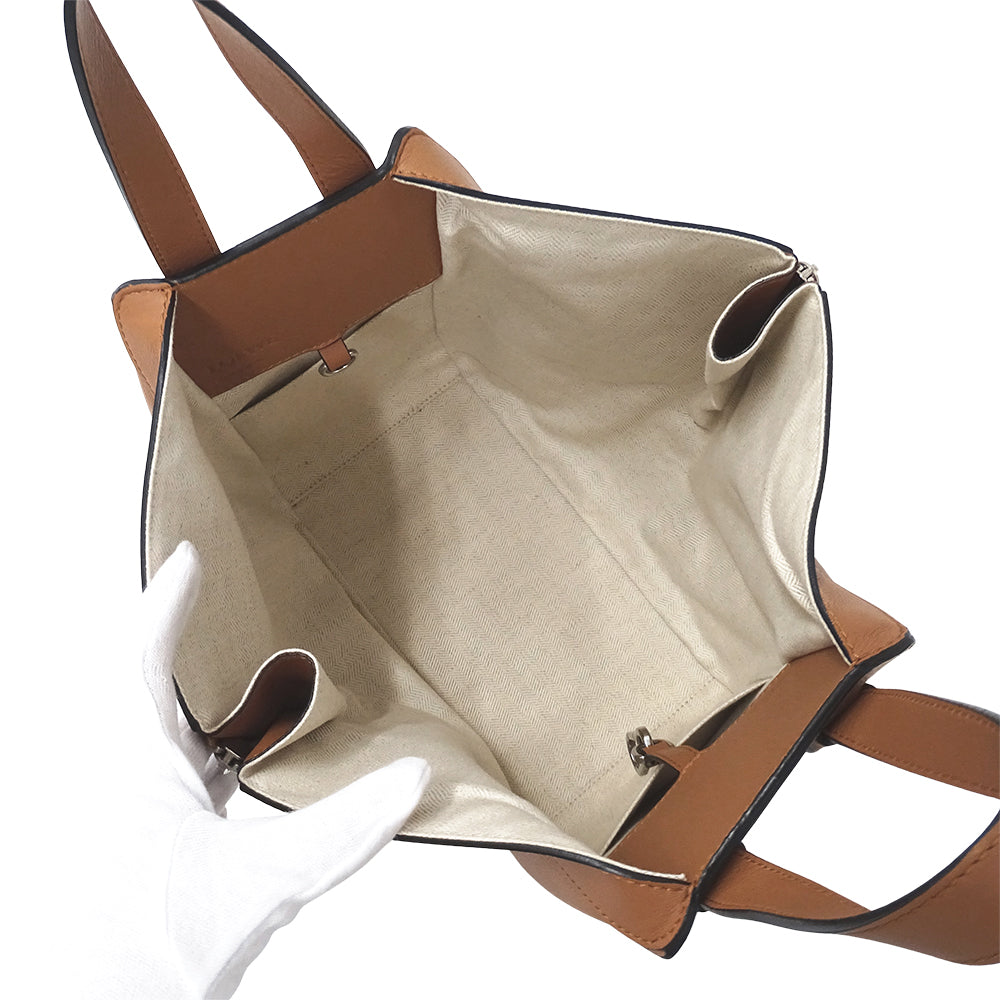 LOEWE ロエベ ハンモック ミニ 2wayバッグ ハンドバッグ ブラウン ブラック レザー レディース 【中古】