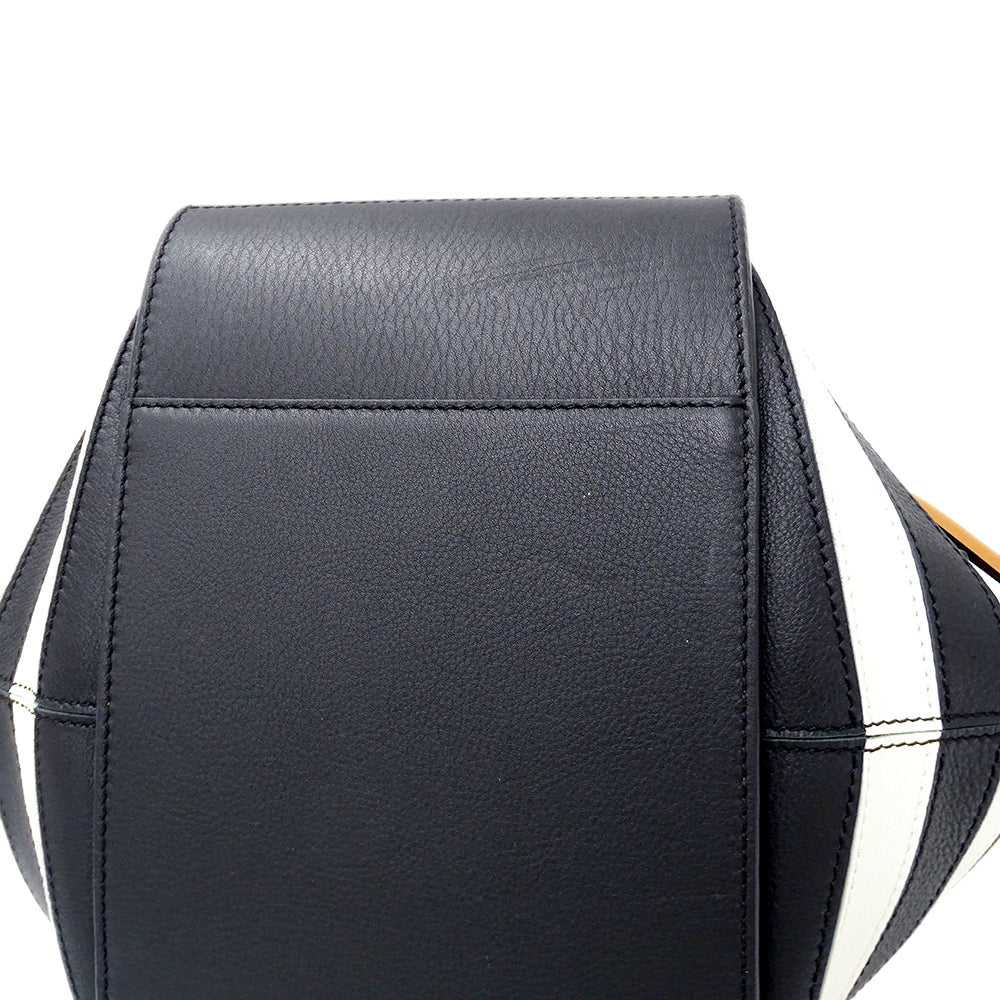 LOEWE ロエベ ハンモック ミニ 2wayバッグ ハンドバッグ ブラウン ブラック レザー レディース 【中古】