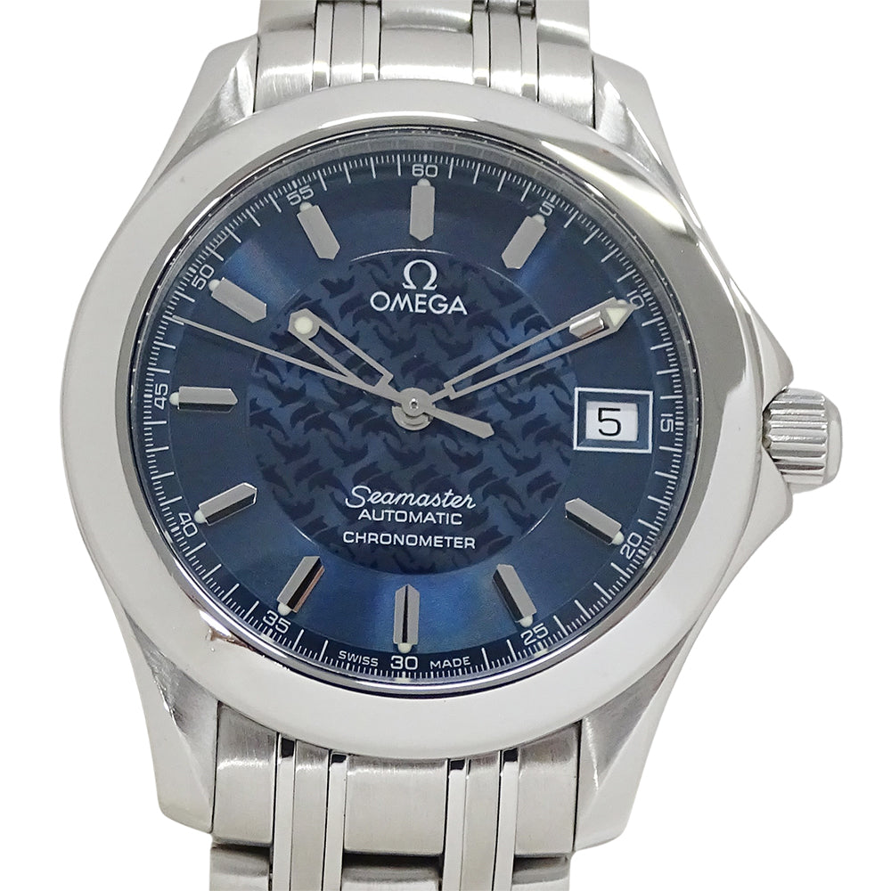 OMEGA オメガ シーマスター120 ジャックマイヨール 2506.80 メンズ 腕時計 3000本限定 デイト 自動巻き AT ステンレス SS シルバー ブルー 磨き済み 【中古】