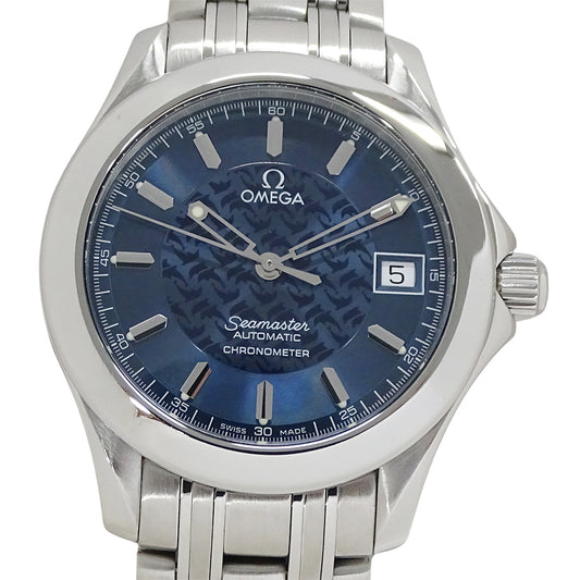 OMEGA オメガ シーマスター120 ジャックマイヨール 2506.80 メンズ 腕時計 3000本限定 デイト 自動巻き AT ステンレス SS シルバー ブルー 磨き済み 【中古】