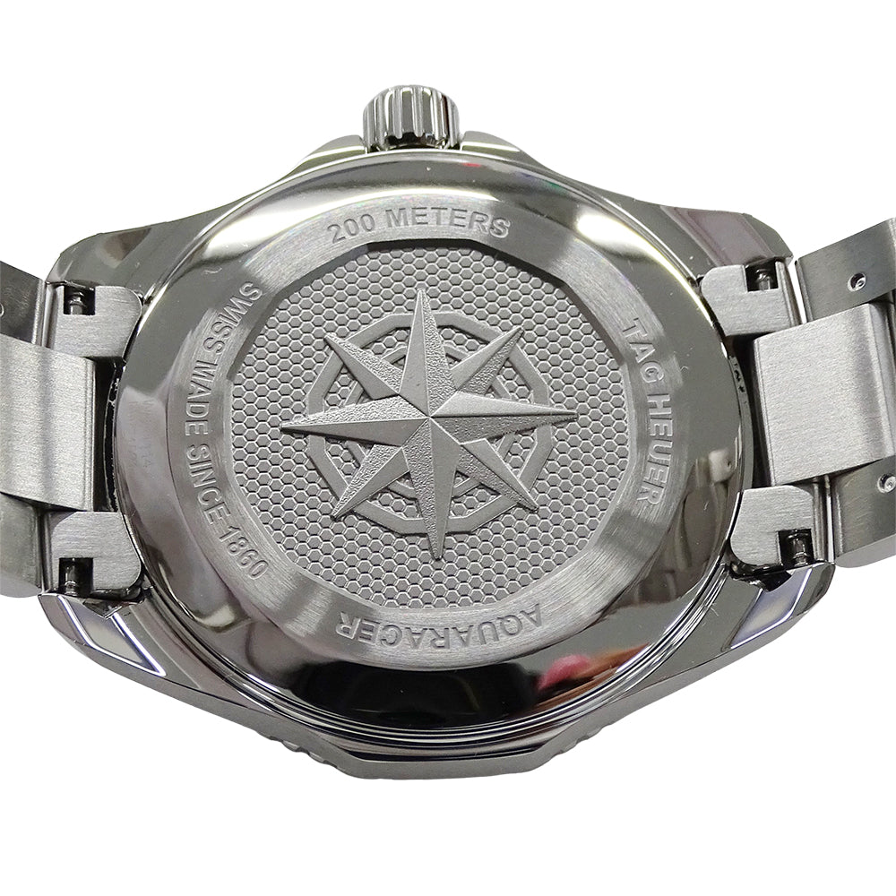 TAG Heuer タグホイヤー アクアレーサー WBP1114 BA0000 メンズ 腕時計 デイト ソーラーグラフ ステンレス SS シルバー ブラック 磨き済み 【中古】