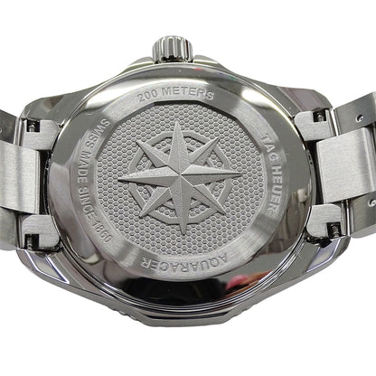 TAG Heuer タグホイヤー アクアレーサー WBP1114 BA0000 メンズ 腕時計 デイト ソーラーグラフ ステンレス SS シルバー ブラック 磨き済み 【中古】