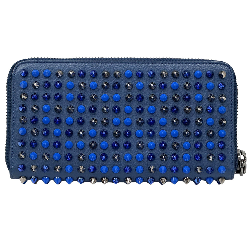 Christian Louboutin クリスチャンルブタン 長財布 ブルー レザー レディース メンズ 【中古】