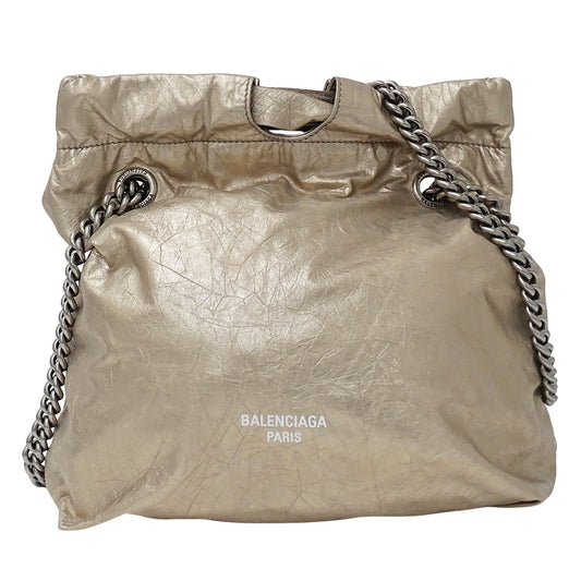 BALENCIAGA バレンシアガ ショルダーバッグ ゴールド 742942 レザー レディース 【中古】