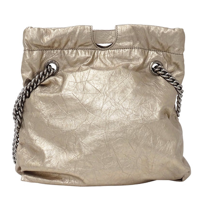 BALENCIAGA バレンシアガ ショルダーバッグ ゴールド 742942 レザー レディース 【中古】