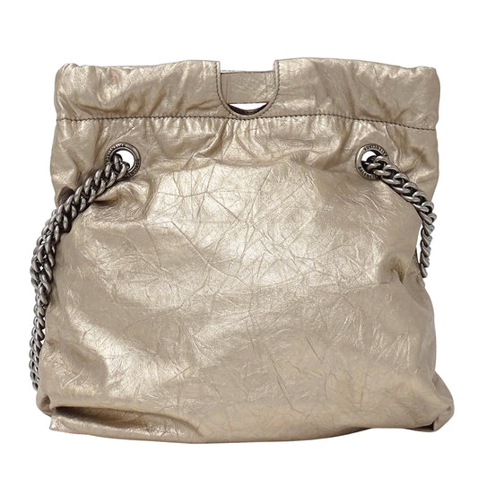 BALENCIAGA バレンシアガ ショルダーバッグ ゴールド 742942 レザー レディース 【中古】