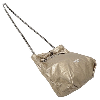 BALENCIAGA バレンシアガ ショルダーバッグ ゴールド 742942 レザー レディース 【中古】