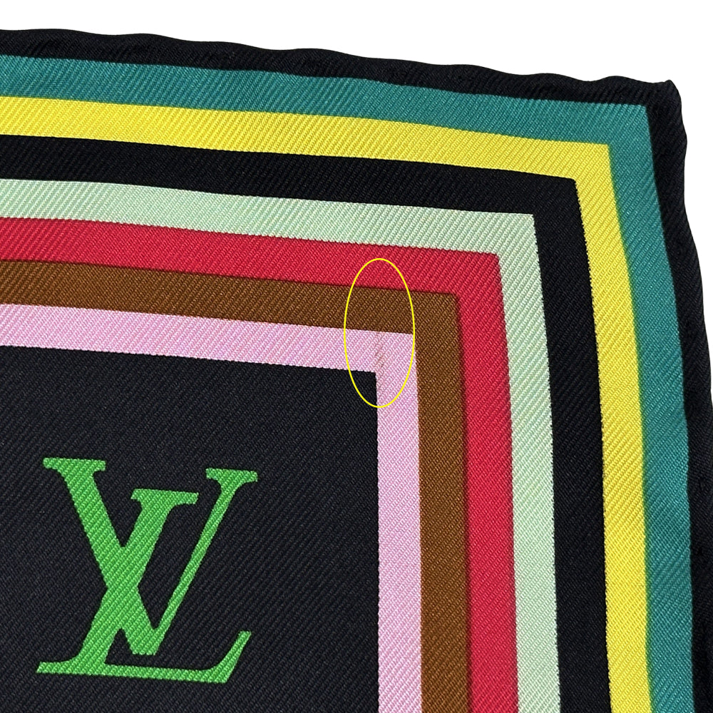 LOUIS VUITTON ルイ・ヴィトン アイラブモノグラム・スカーフ スカーフ モノグラム マルチカラー ノワール ブラック マルチカラー M72124 シルク レディース 【中古】