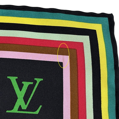 LOUIS VUITTON ルイ・ヴィトン アイラブモノグラム・スカーフ スカーフ モノグラム マルチカラー ノワール ブラック マルチカラー M72124 シルク レディース 【中古】