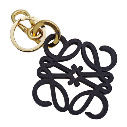 LOEWE ロエベ キーリング キーホルダー アナグラム レザー イエロー レディース メンズ 【中古】