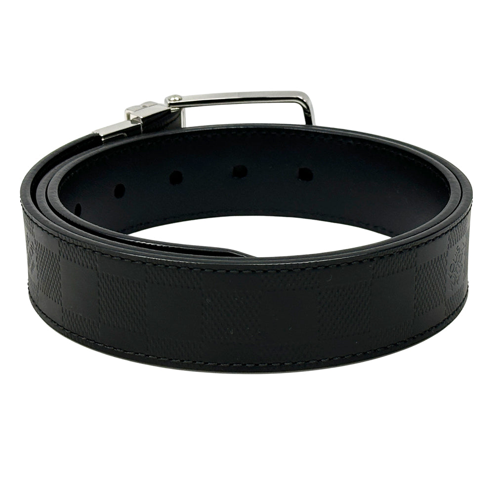 LOUIS VUITTON ルイ・ヴィトン サンチュール・ボストン ベルト ダミエアンフィニ ノワール ブラック M9674 メンズ 【中古】