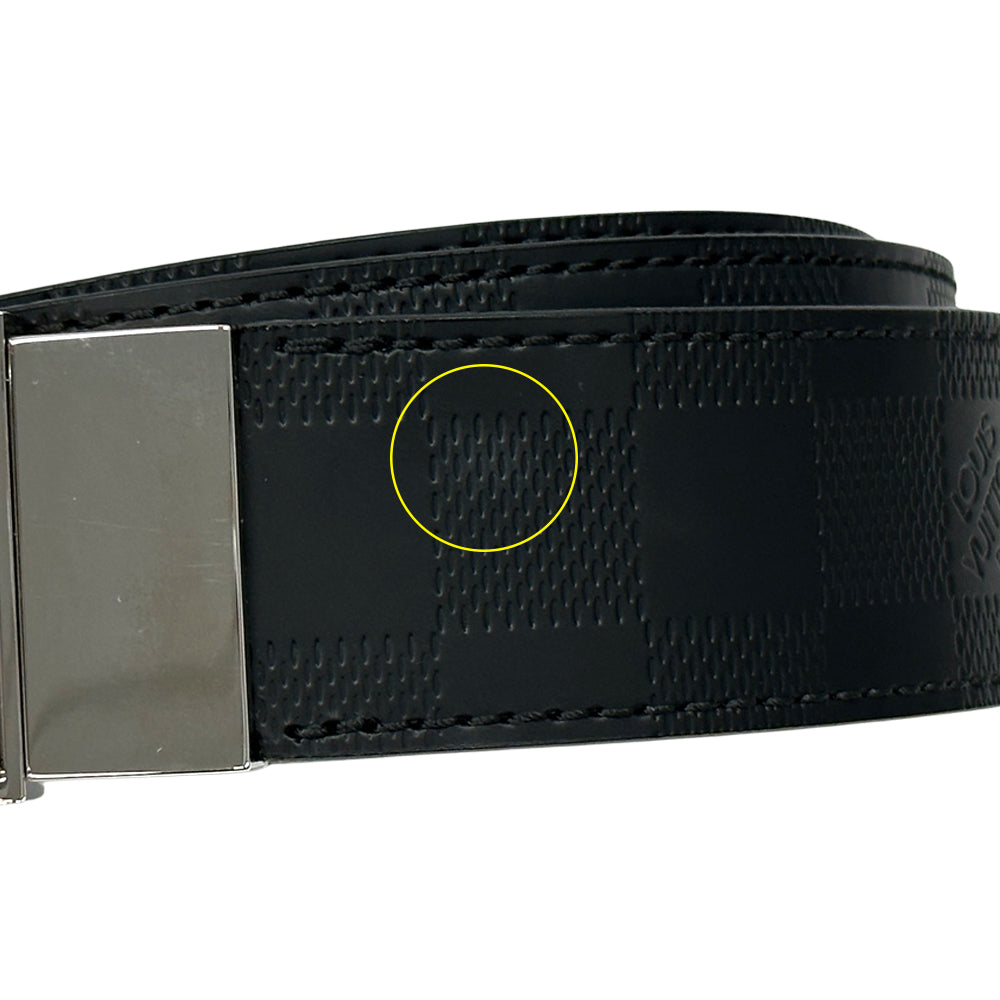LOUIS VUITTON ルイ・ヴィトン サンチュール・ボストン ベルト ダミエアンフィニ ノワール ブラック M9674 メンズ 【中古】