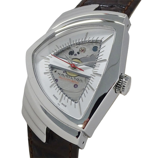 HAMILTON ハミルトン ベンチュラ H245150 メンズ 腕時計 自動巻き AT ステンレス レザー 磨き済み【中古】