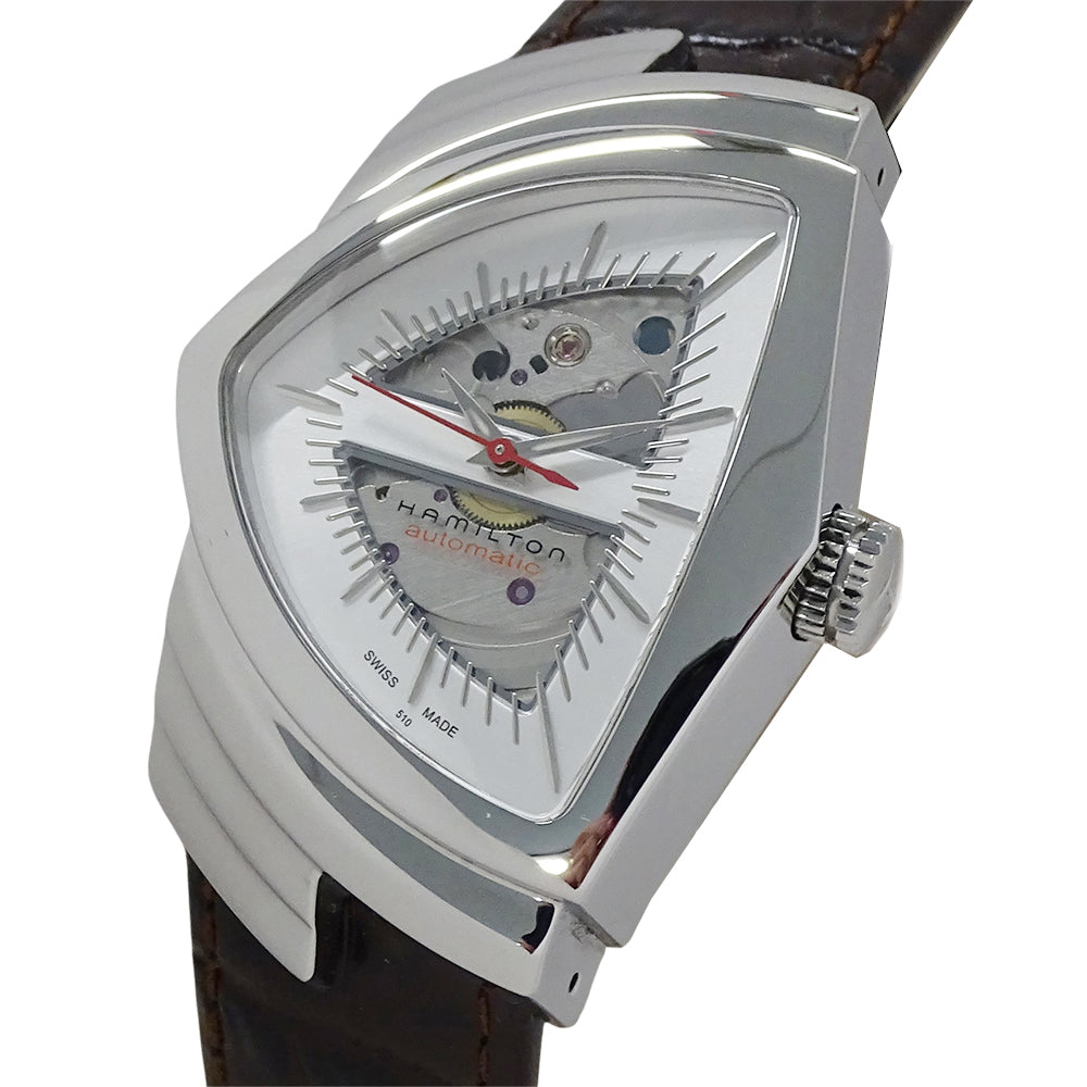 HAMILTON ハミルトン ベンチュラ H245150 メンズ 腕時計 自動巻き AT ステンレス レザー 磨き済み【中古】