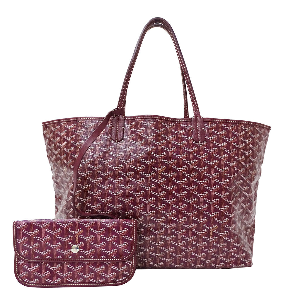 GOYARD ゴヤール サンルイPM トートバッグ ボルドー コーティングキャンバス レディース 【中古】