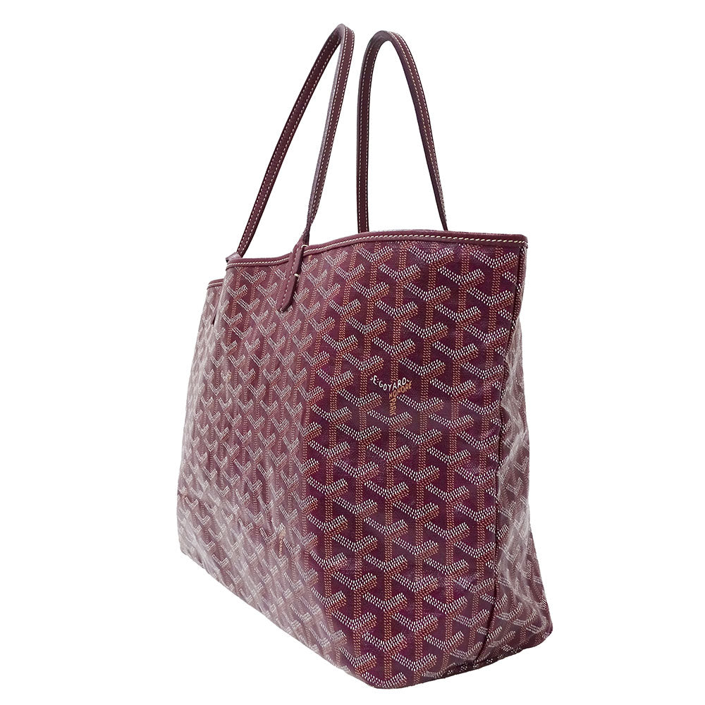 GOYARD ゴヤール サンルイPM トートバッグ ボルドー コーティングキャンバス レディース 【中古】