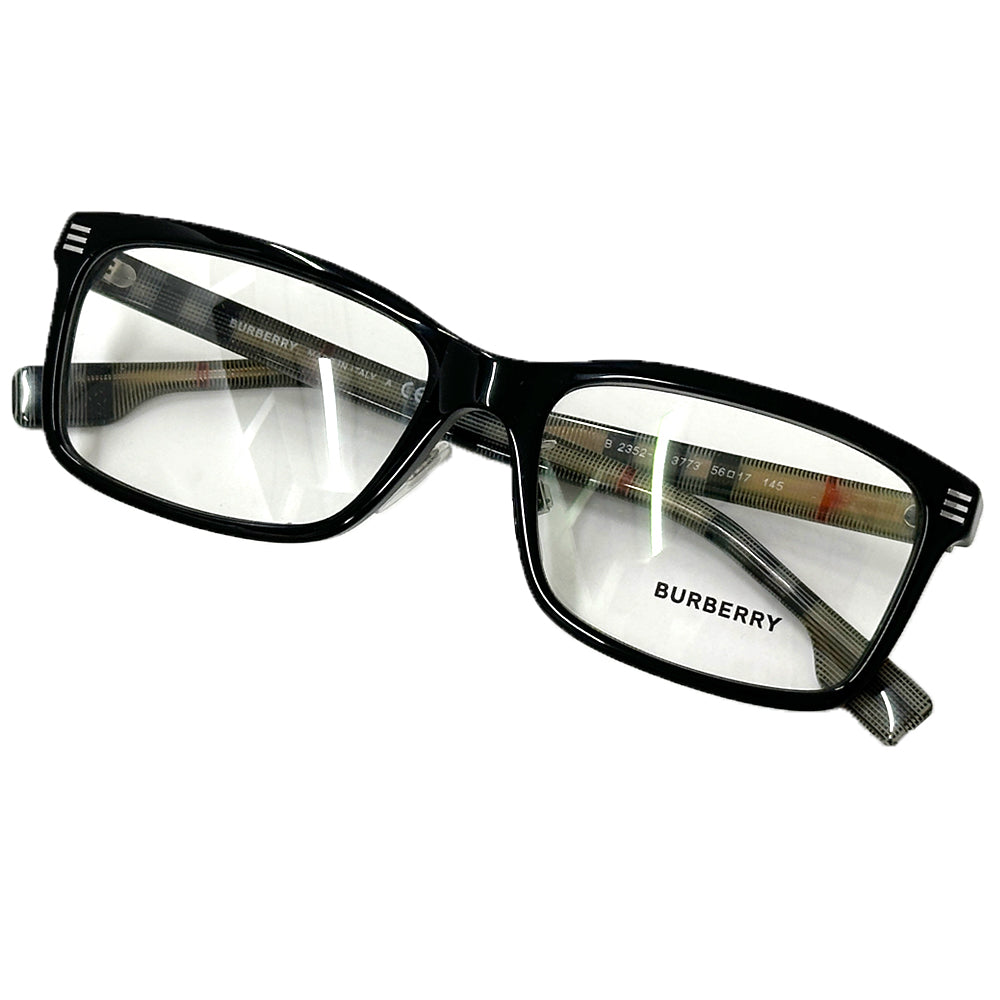 BURBERRY バーバリー メガネ ブラック ブラウン B2352-F プラスチック メンズ 【中古】