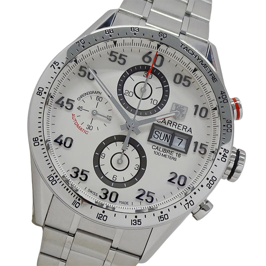 TAG Heuer タグホイヤー カレラ CV2A11 BA0796 メンズ 腕時計 キャリバー16 クロノグラフ 自動巻き AT ステンレス SS シルバー 磨き済み 【中古】