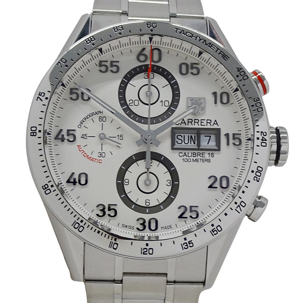 TAG Heuer タグホイヤー カレラ CV2A11 BA0796 メンズ 腕時計 キャリバー16 クロノグラフ 自動巻き AT ステンレス SS シルバー 磨き済み 【中古】