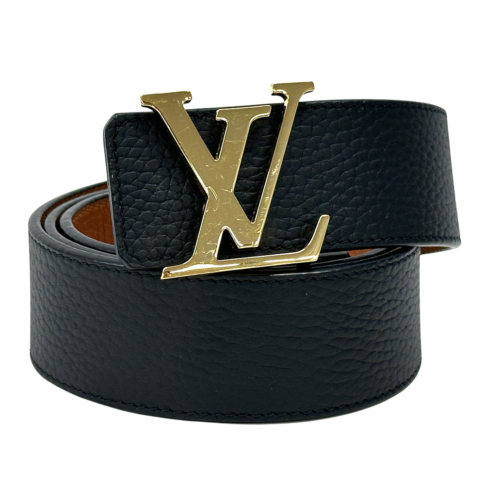 LOUIS VUITTON ルイ・ヴィトン サンチュール リバーシブル ベルト ブラック ブラウン M9151 レザー メンズ 【中古】