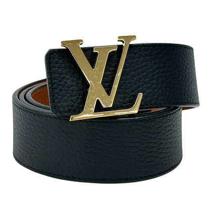 LOUIS VUITTON ルイ・ヴィトン サンチュール リバーシブル ベルト ブラック ブラウン M9151 レザー メンズ 【中古】