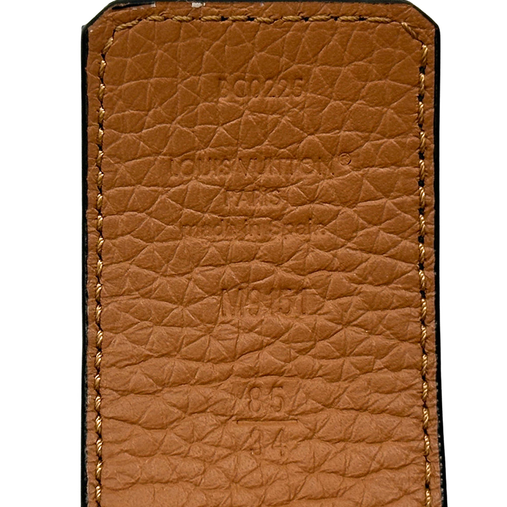 LOUIS VUITTON ルイ・ヴィトン サンチュール リバーシブル ベルト ブラック ブラウン M9151 レザー メンズ 【中古】