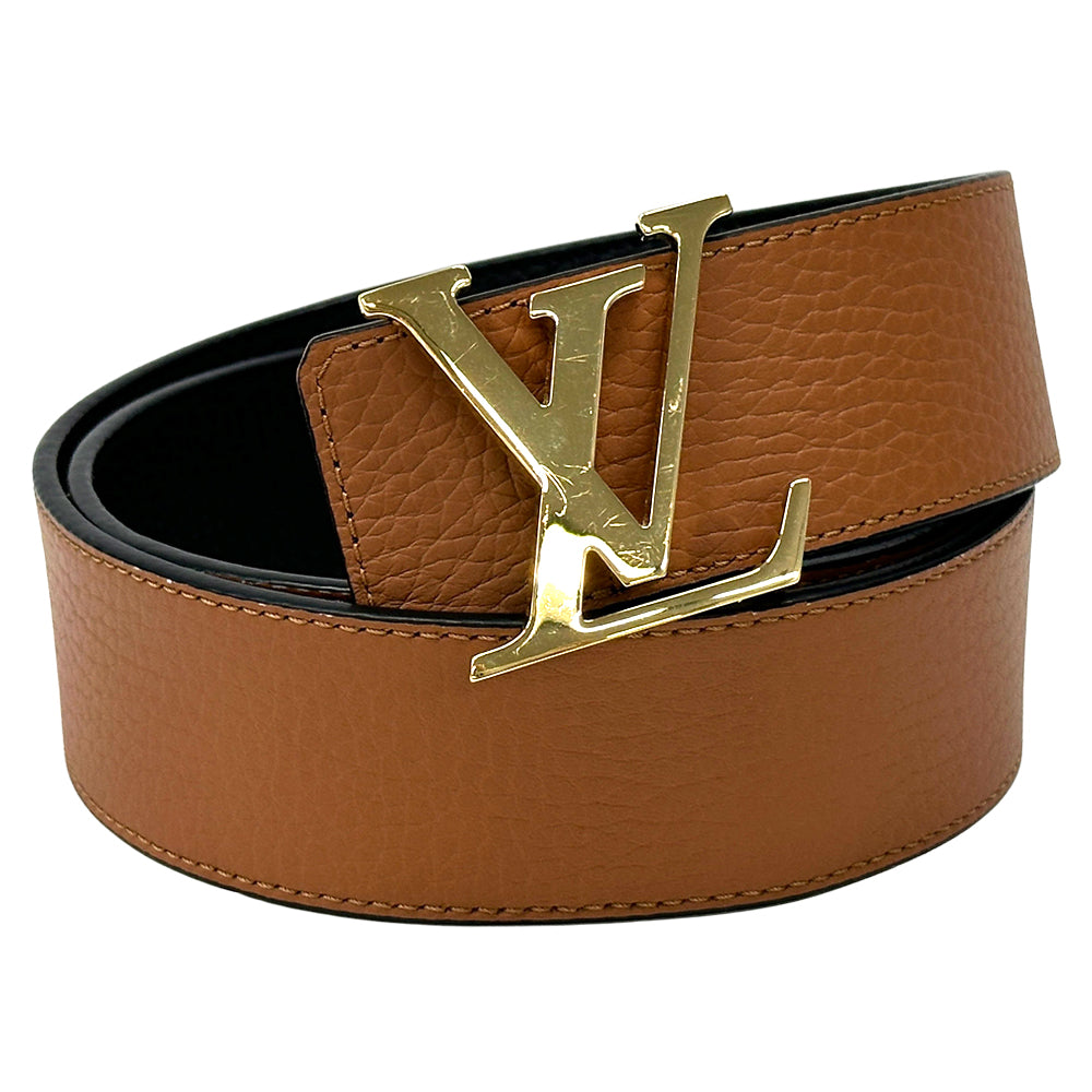 LOUIS VUITTON ルイ・ヴィトン サンチュール リバーシブル ベルト ブラック ブラウン M9151 レザー メンズ 【中古】