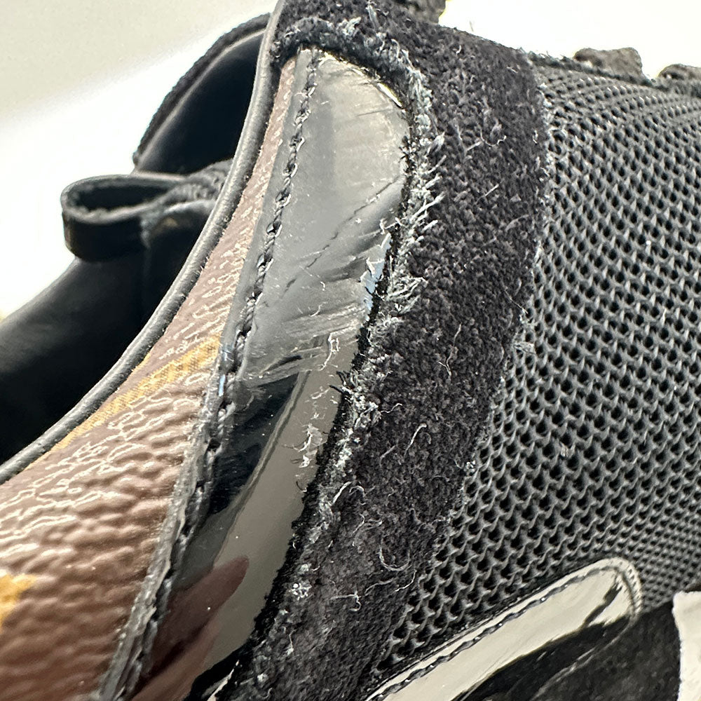 LOUIS VUITTON ルイ・ヴィトン ランウェイ スニーカー ブラック １A3CVW レザー レディース 【中古】