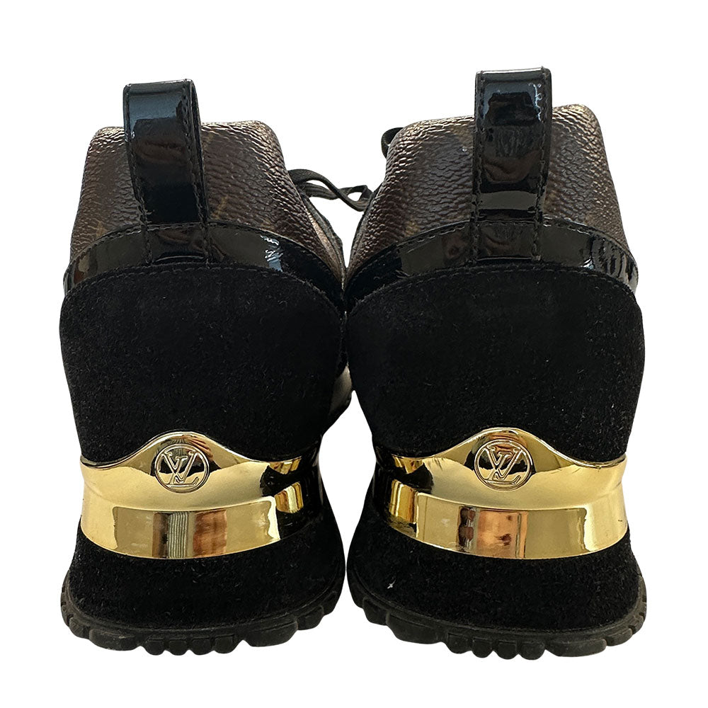 LOUIS VUITTON ルイ・ヴィトン ランウェイ スニーカー ブラック １A3CVW レザー レディース 【中古】