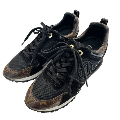 LOUIS VUITTON ルイ・ヴィトン ランウェイ スニーカー ブラック １A3CVW レザー レディース 【中古】