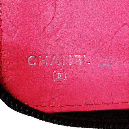 CHANEL シャネル 長財布 カンボン ブラック シルバー金具 ラムスキン レディース 【中古】